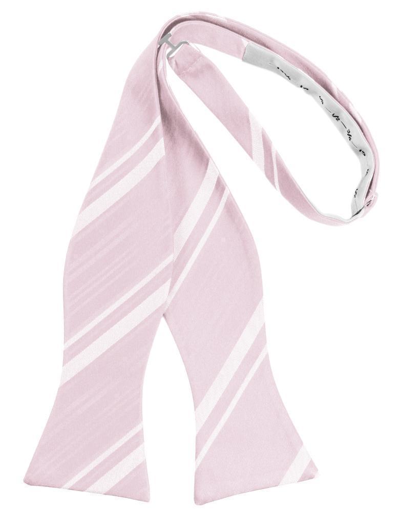 Striped Satin Bow Tie Self Tie-7