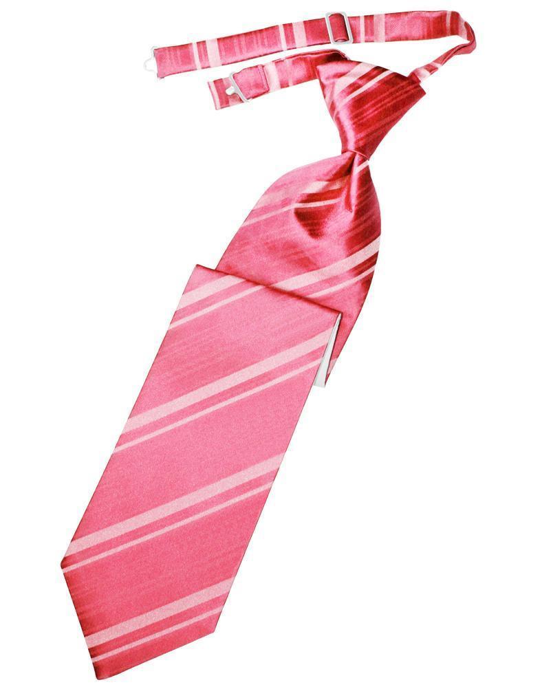 Striped Satin Kids Necktie-8