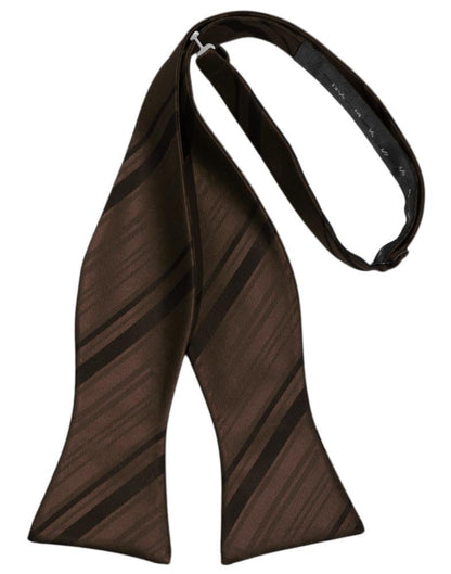 Striped Satin Bow Tie Self Tie-11