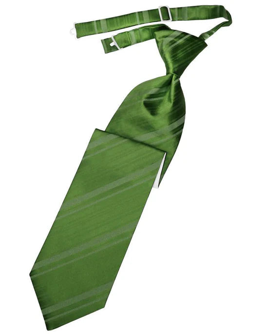 Striped Satin Kids Necktie-12