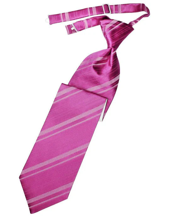 Striped Satin Kids Necktie-19