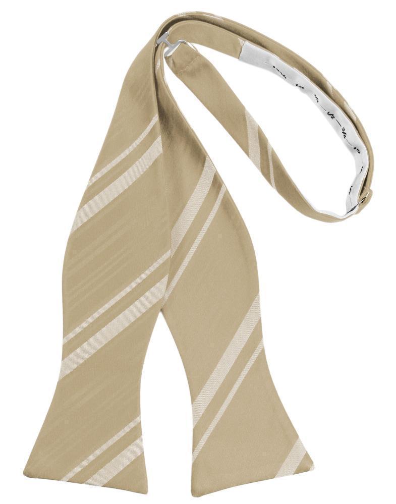 Striped Satin Bow Tie Self Tie-19