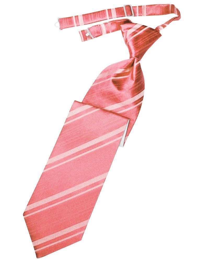 Striped Satin Kids Necktie-22