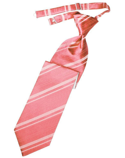 Striped Satin Kids Necktie-22