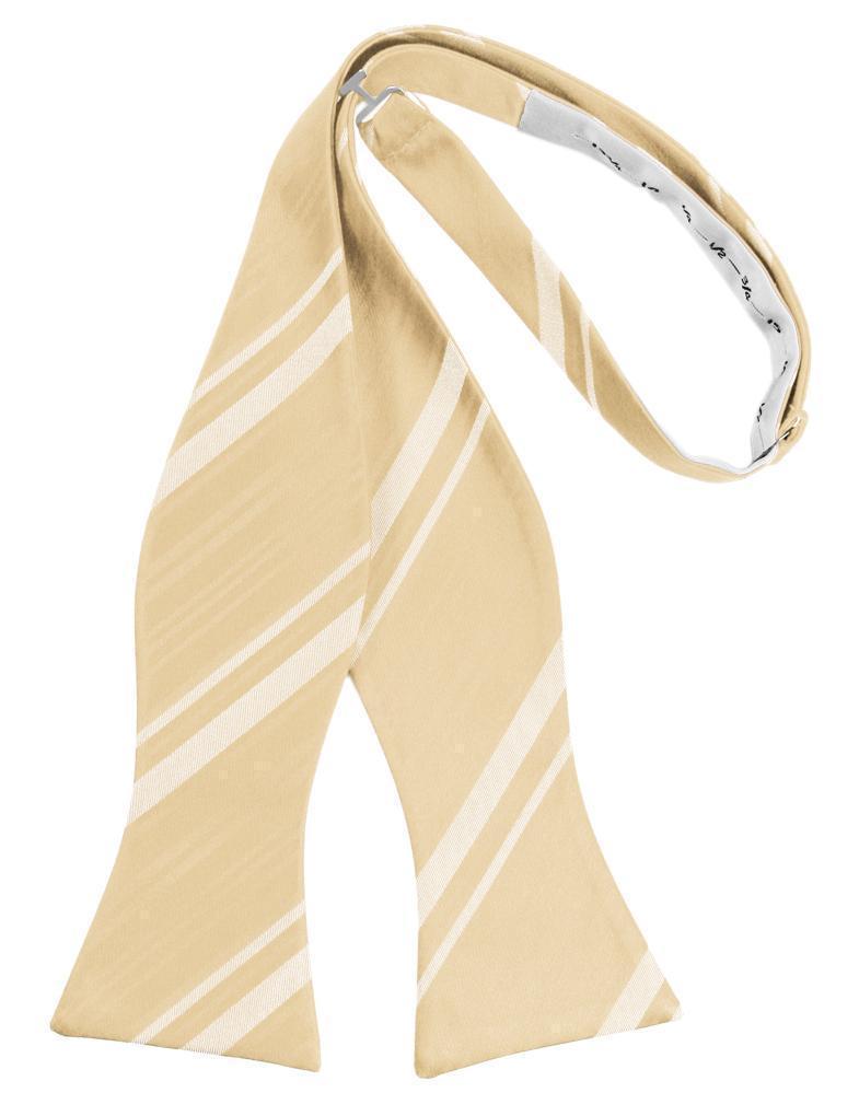 Striped Satin Bow Tie Self Tie-21