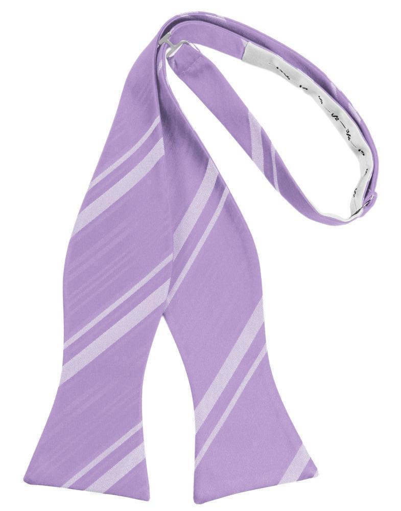 Striped Satin Bow Tie Self Tie-22