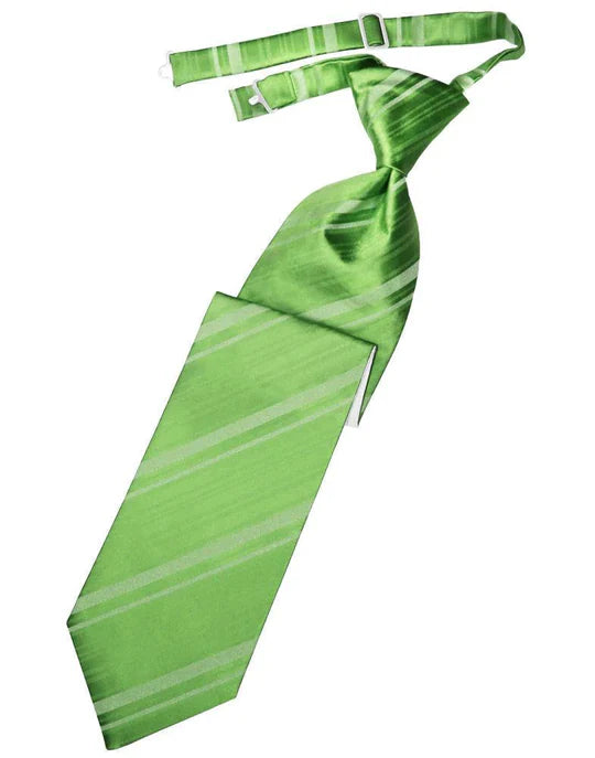 Striped Satin Kids Necktie-29