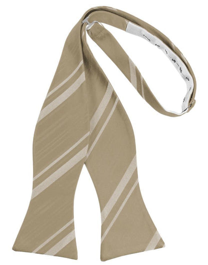 Striped Satin Bow Tie Self Tie-29