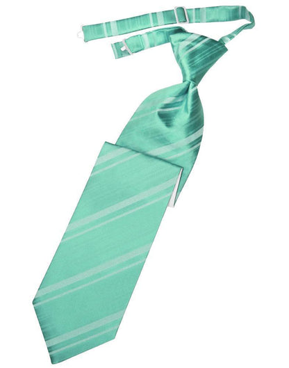 Striped Satin Kids Necktie-37