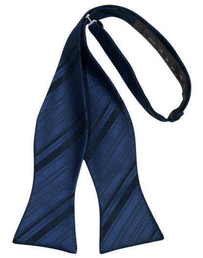 Striped Satin Bow Tie Self Tie-41