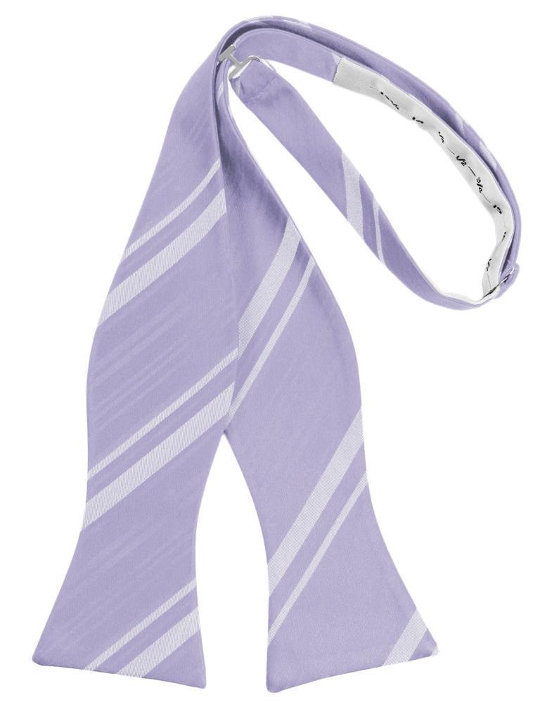 Striped Satin Bow Tie Self Tie-42