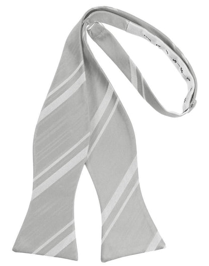 Striped Satin Bow Tie Self Tie-46