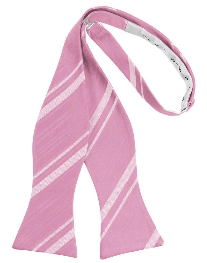 Striped Satin Bow Tie Self Tie-49