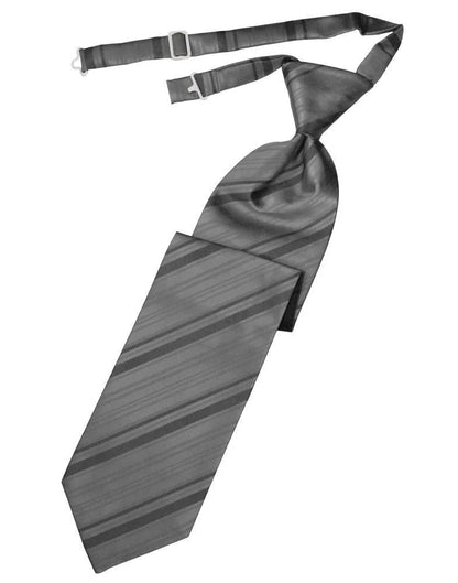 Striped Satin Kids Necktie-54