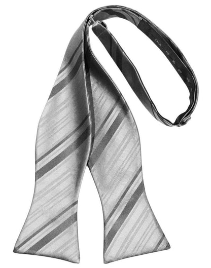 Striped Satin Bow Tie Self Tie-54