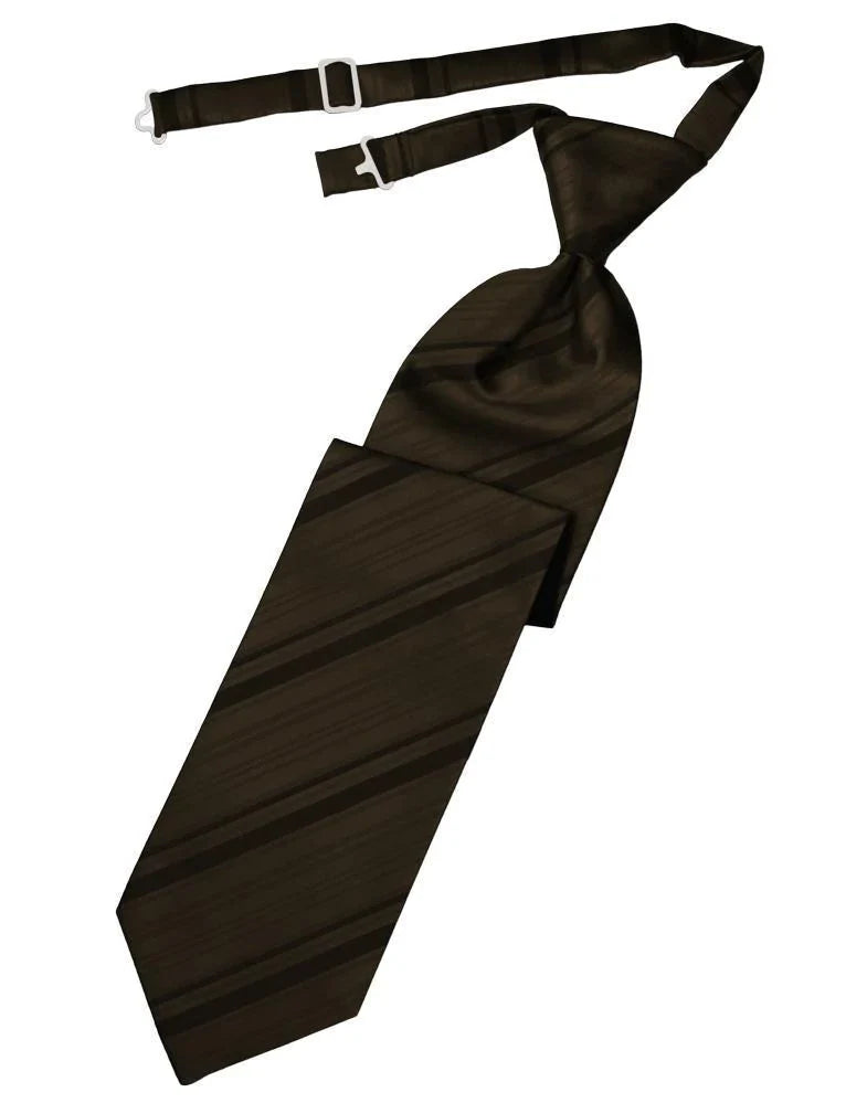 Striped Satin Kids Necktie-57