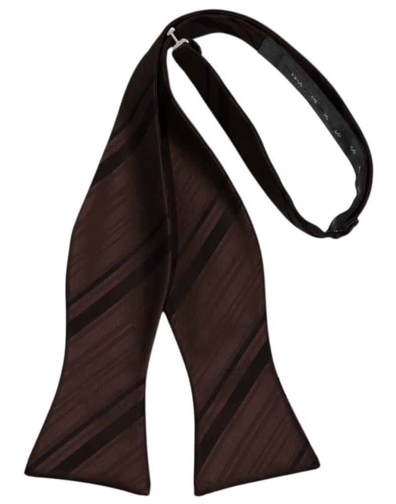 Striped Satin Bow Tie Self Tie-57