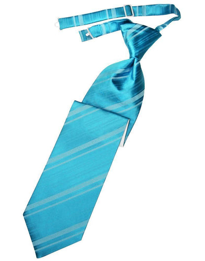 Striped Satin Kids Necktie-58