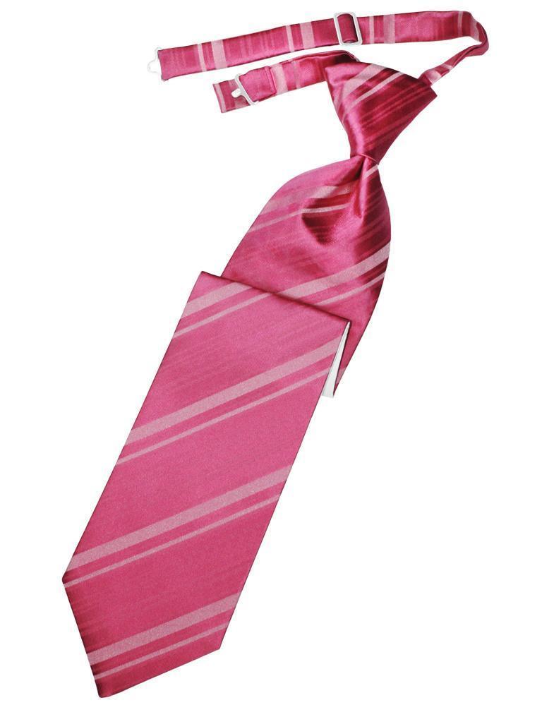 Striped Satin Kids Necktie-59