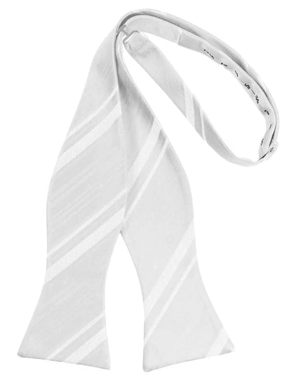 Striped Satin Bow Tie Self Tie-60