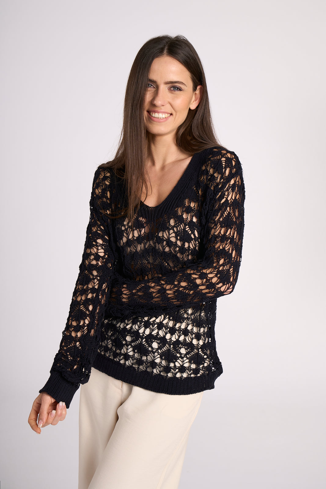 Crochet style top - Elisa-0