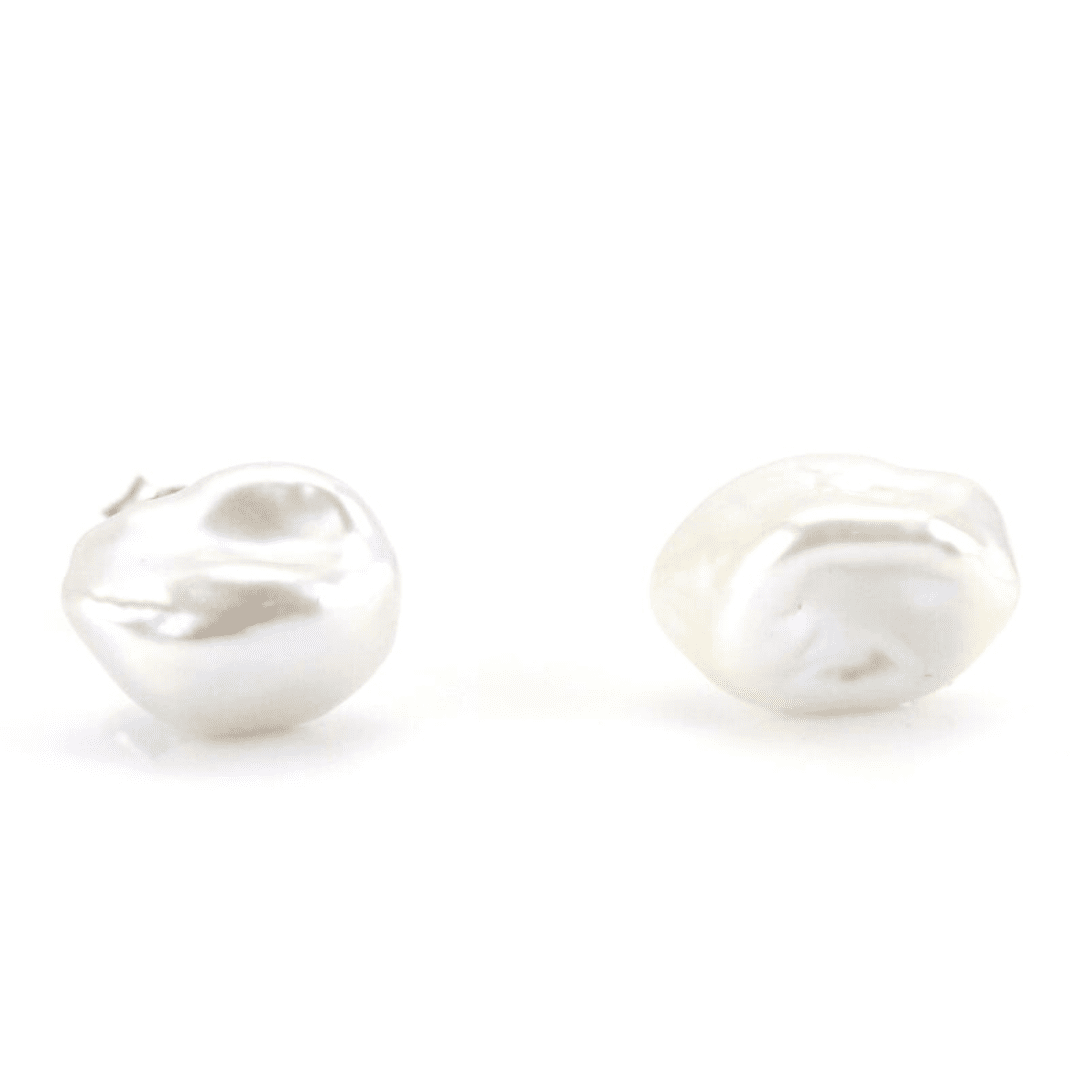 Freshwater Baroque Nara Keshi Pearl Earrings 8 – 10 MM AAA-0