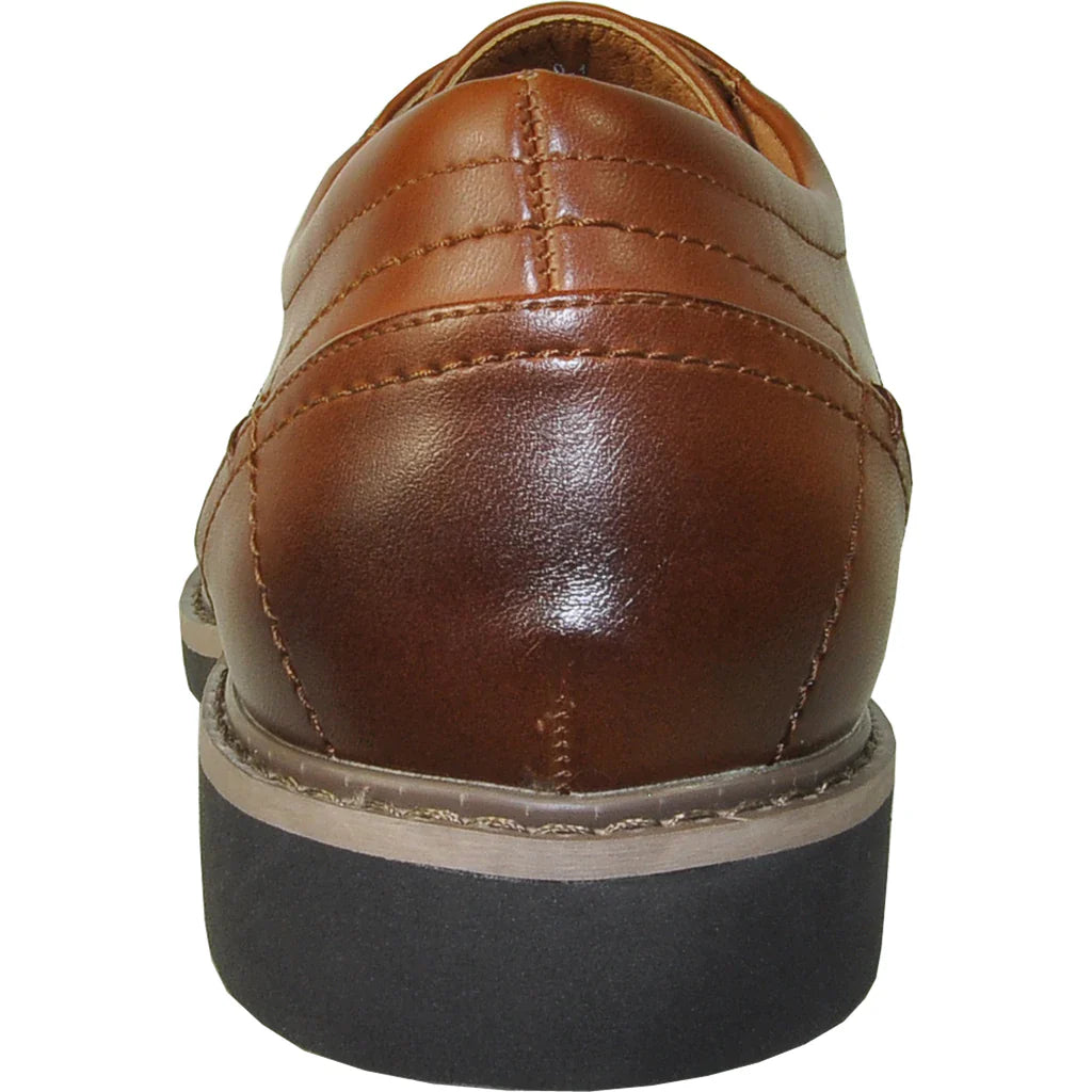 "Vallo-1P" Brown Matte Vangelo Tuxedo Shoes-2