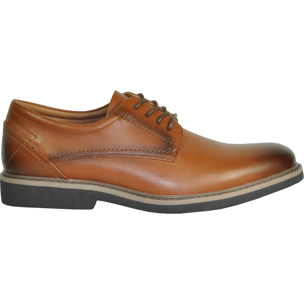 "Vallo-1P" Brown Matte Vangelo Tuxedo Shoes-3