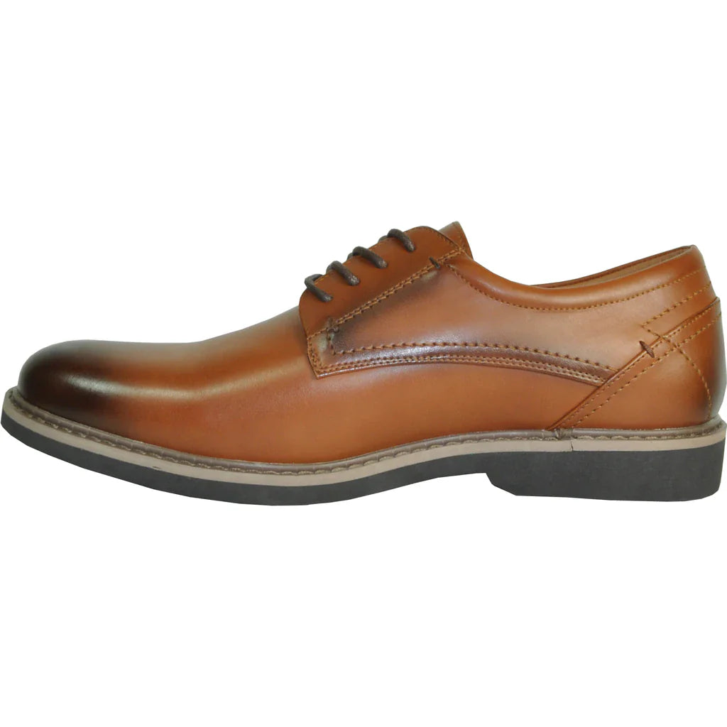 "Vallo-1P" Brown Matte Vangelo Tuxedo Shoes-4