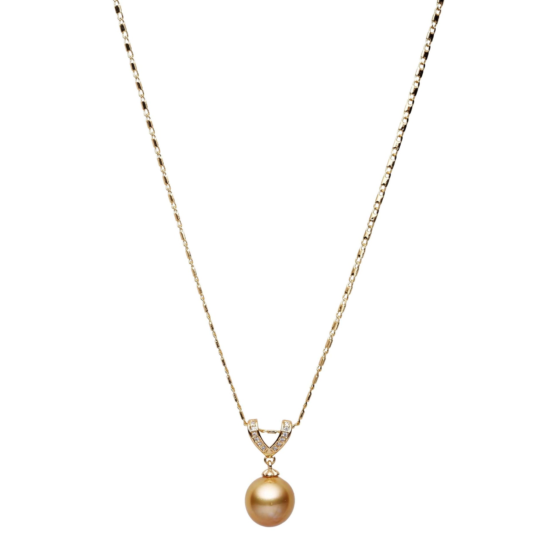 South Sea Gold Pearls Ashwood Pendant 12-13 mm AAA-0