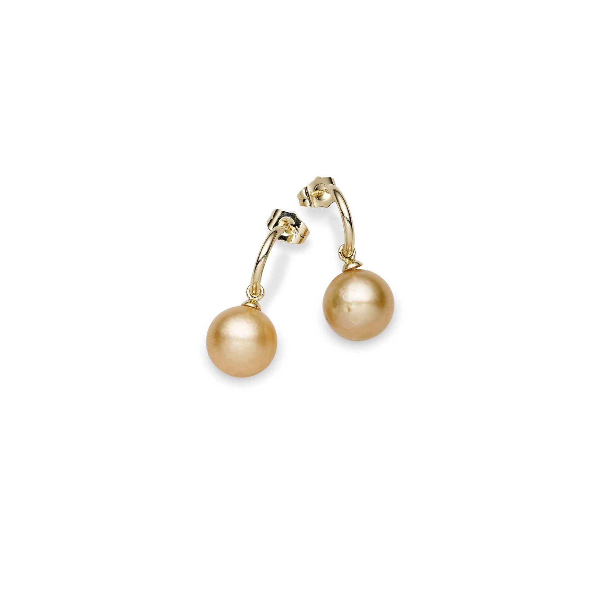 South Sea Gold Pearls Stanmore Dangling Earrings 13 mm AAA-0