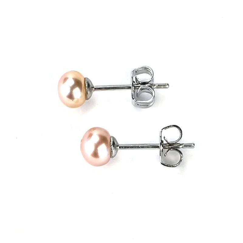 Freshwater Pink Pearls Kellyville Earrings 7-8 mm AAA-0