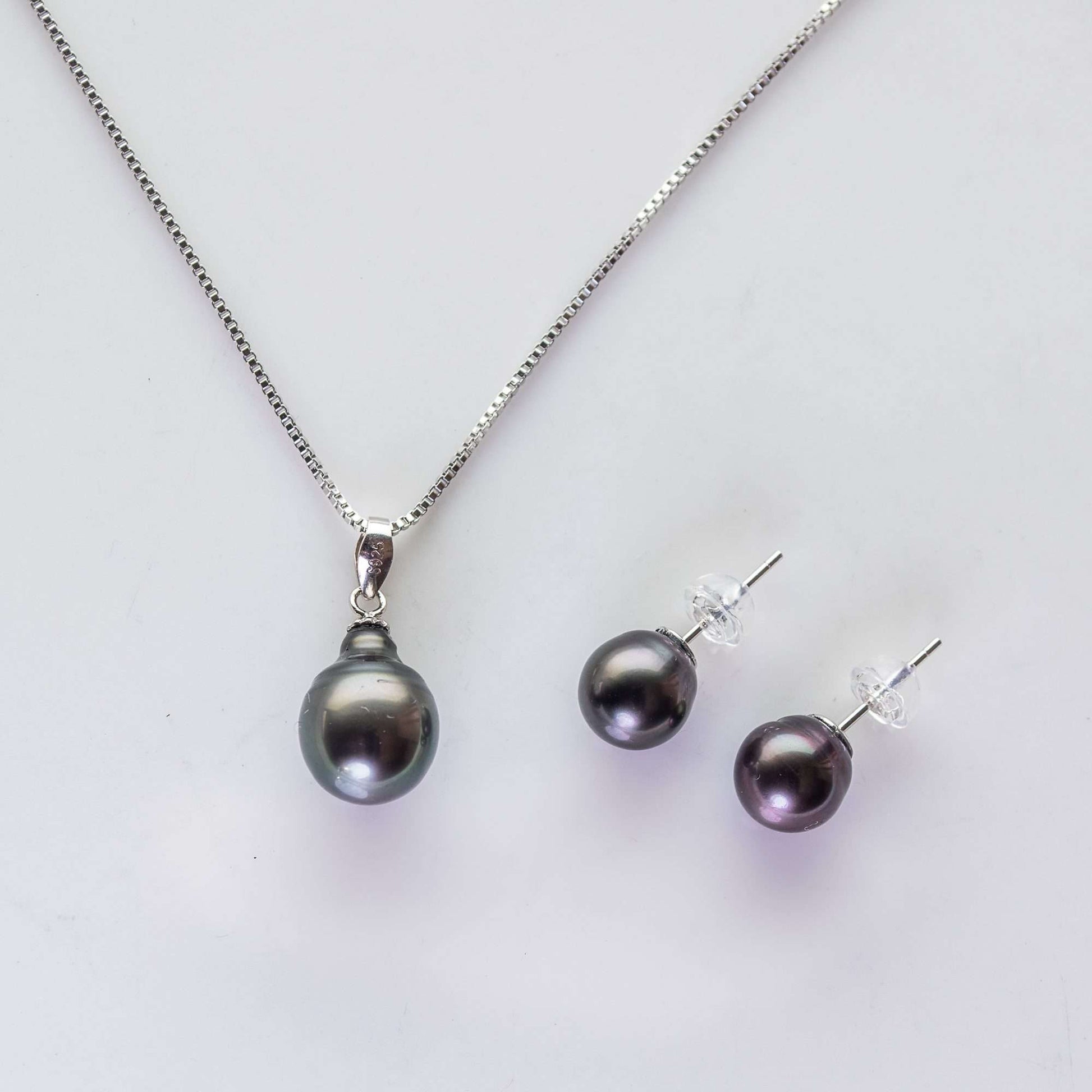 Tahitian South Sea Black Pearls Camden Set 8-10 mm-0