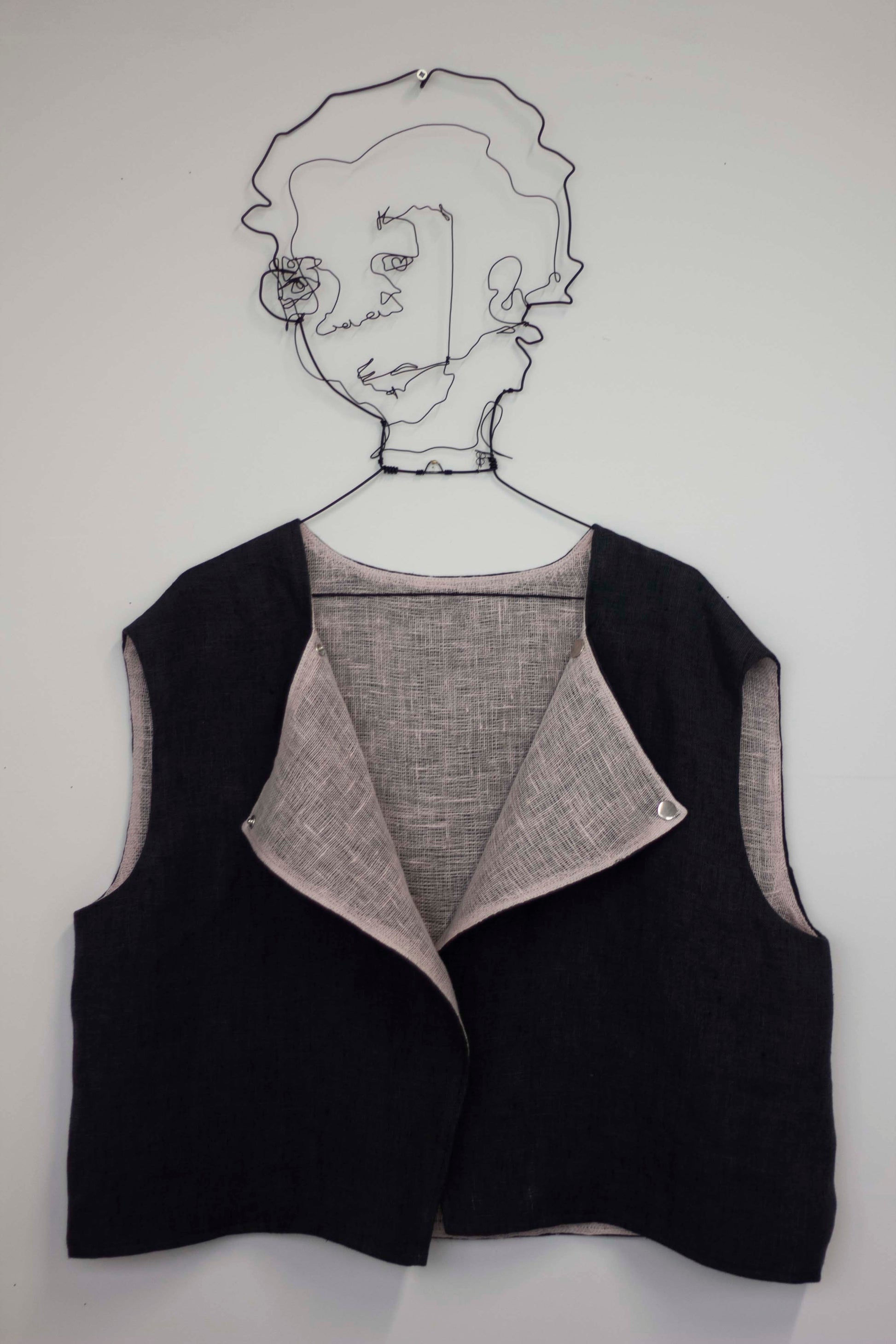 100% Linen Reversible Vest-3