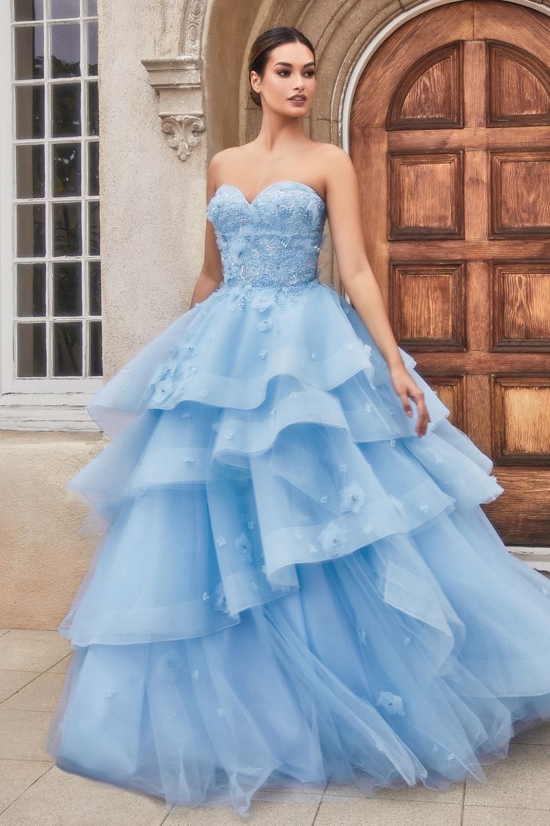 Peony Petal Couture Layered Ball Gown-0