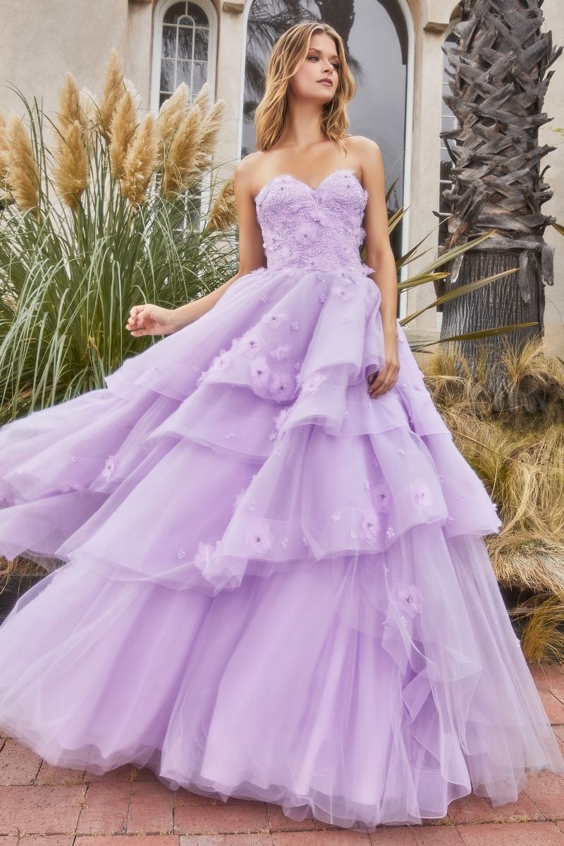 Peony Petal Couture Layered Ball Gown-4