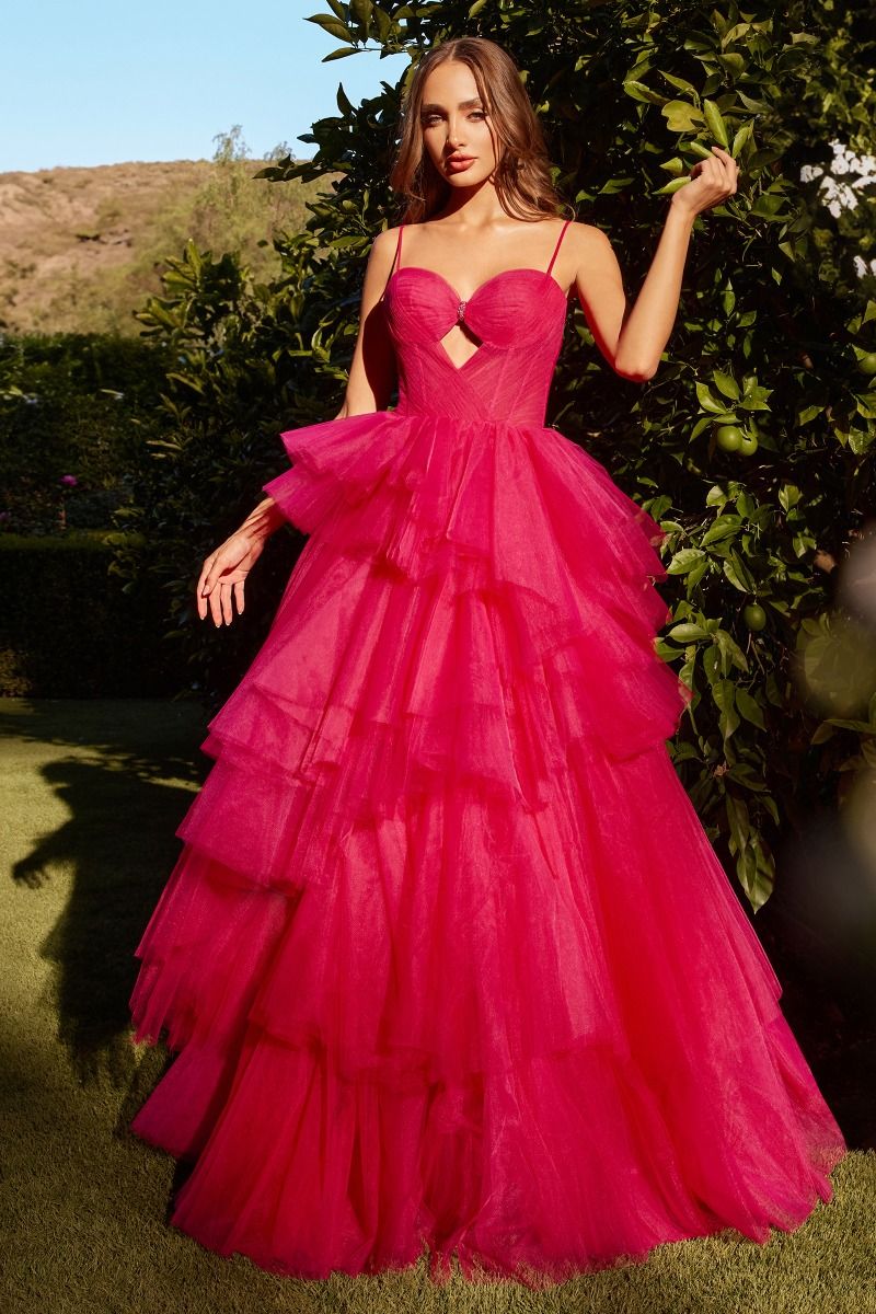 Tiered Ruffle Ball Gown-0