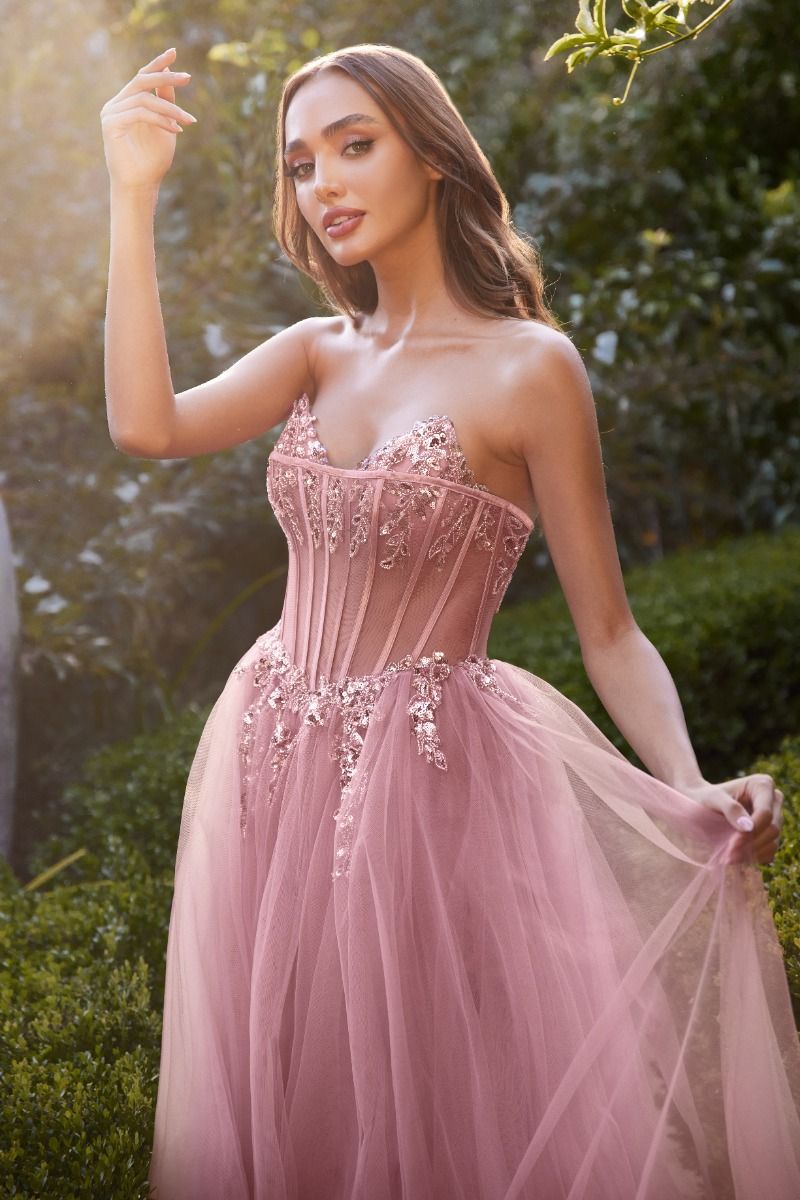 Strapless A-Line Corset Gown-2