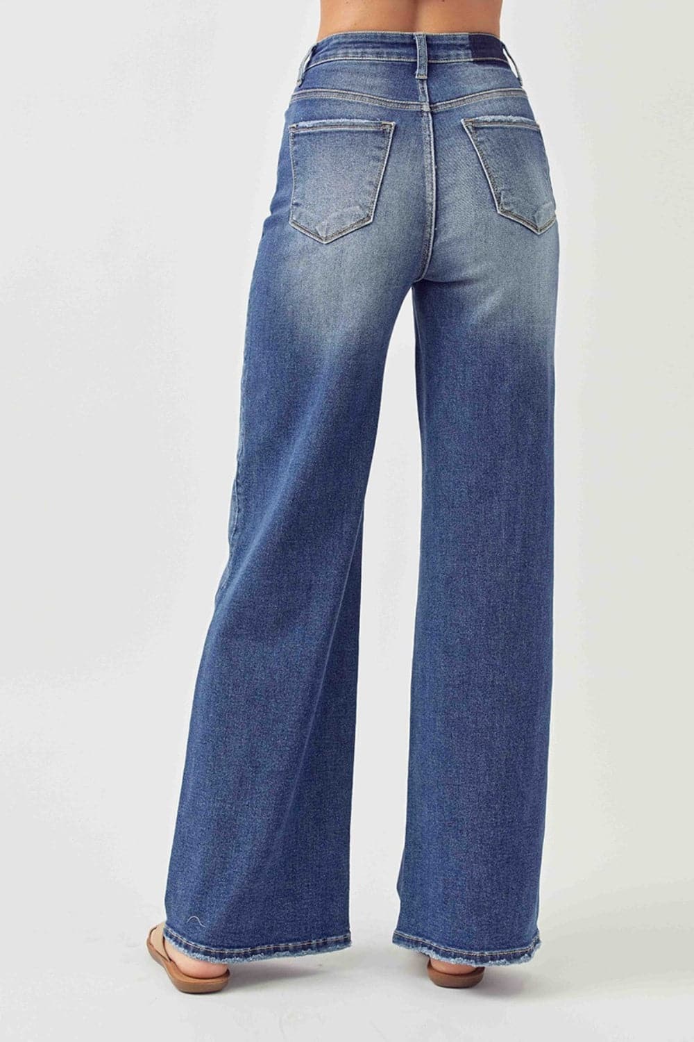 Risen Full Size High Rise Wide Leg Jeans-1