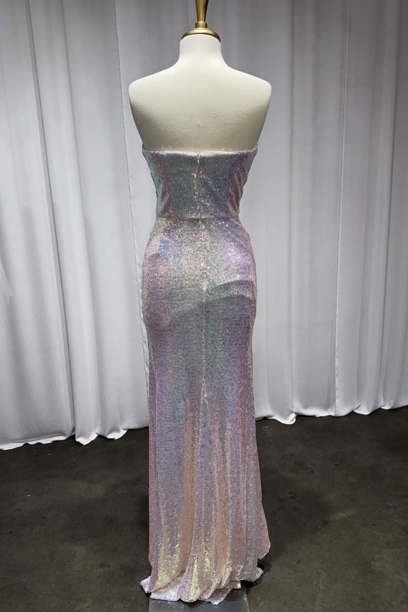 Strapless Sequin Gown-1