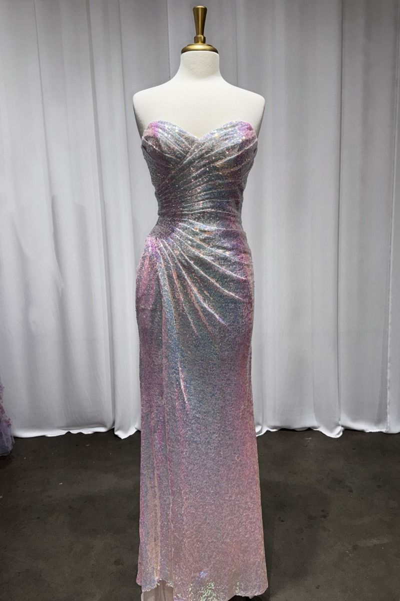 Strapless Sequin Gown-0