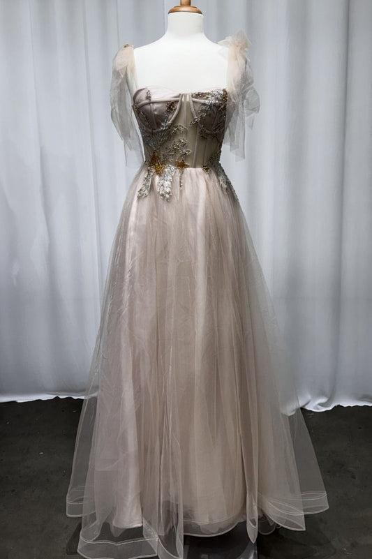 A-Line Tulle Dress-0