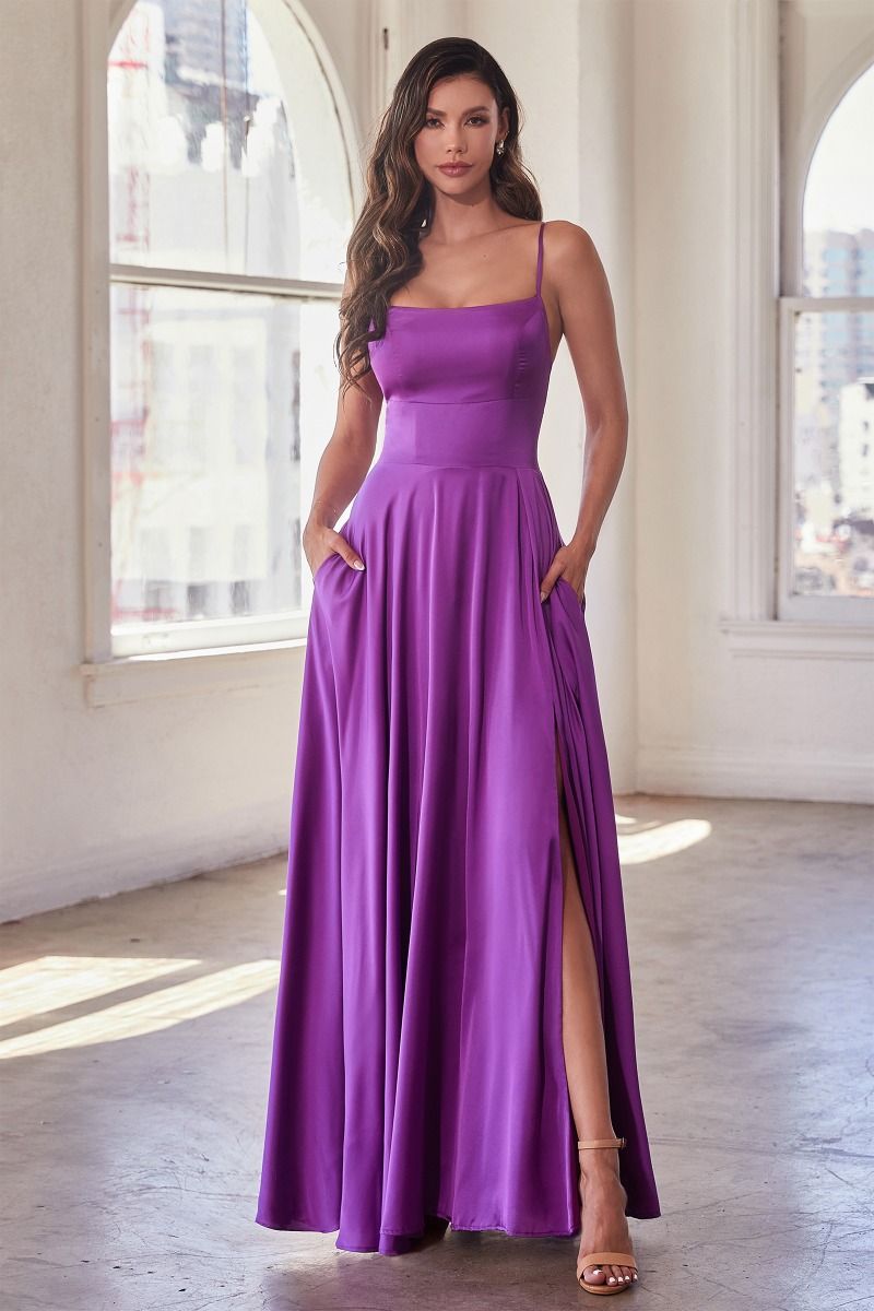 Satin A-Line Gown-4