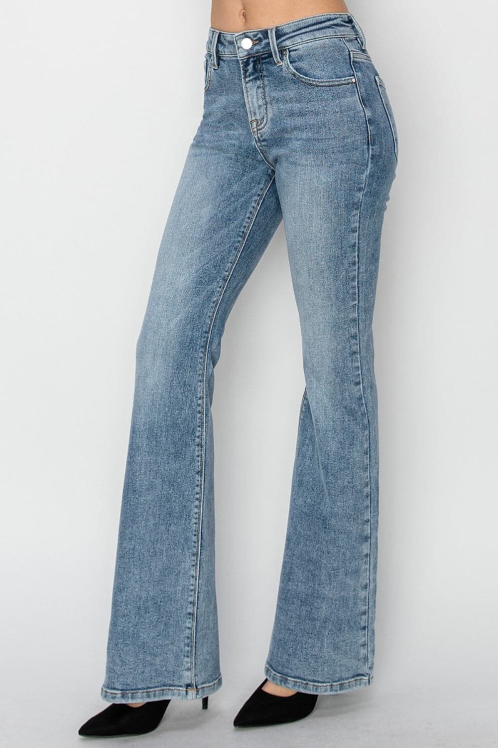 RISEN Full Size Mid Rise Bootcut Jeans-2