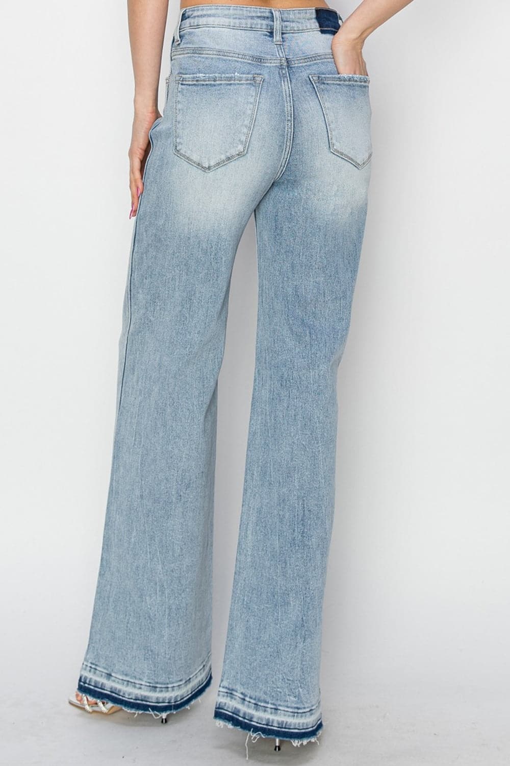 Risen Full Size High Rise Wide Leg Jeans-1