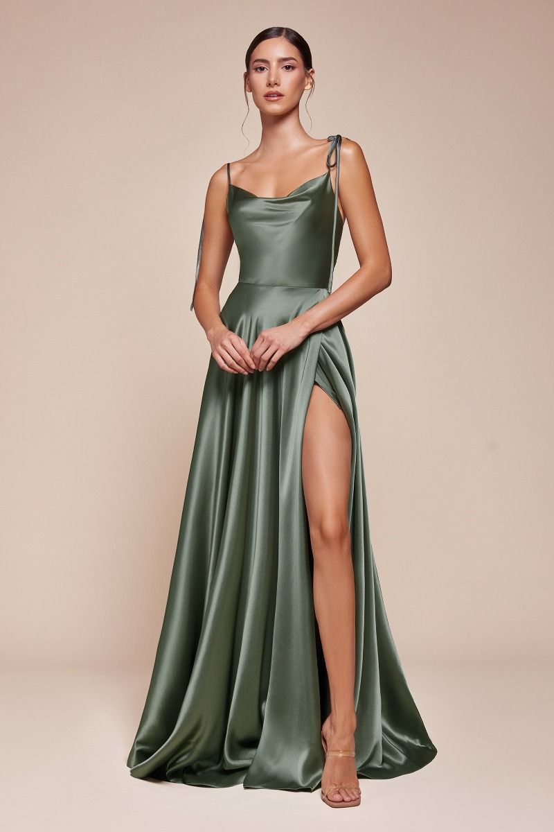 Satin A-Line Dress-12