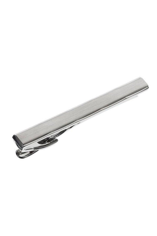 Brushed Silver Premium Tie Bar-0