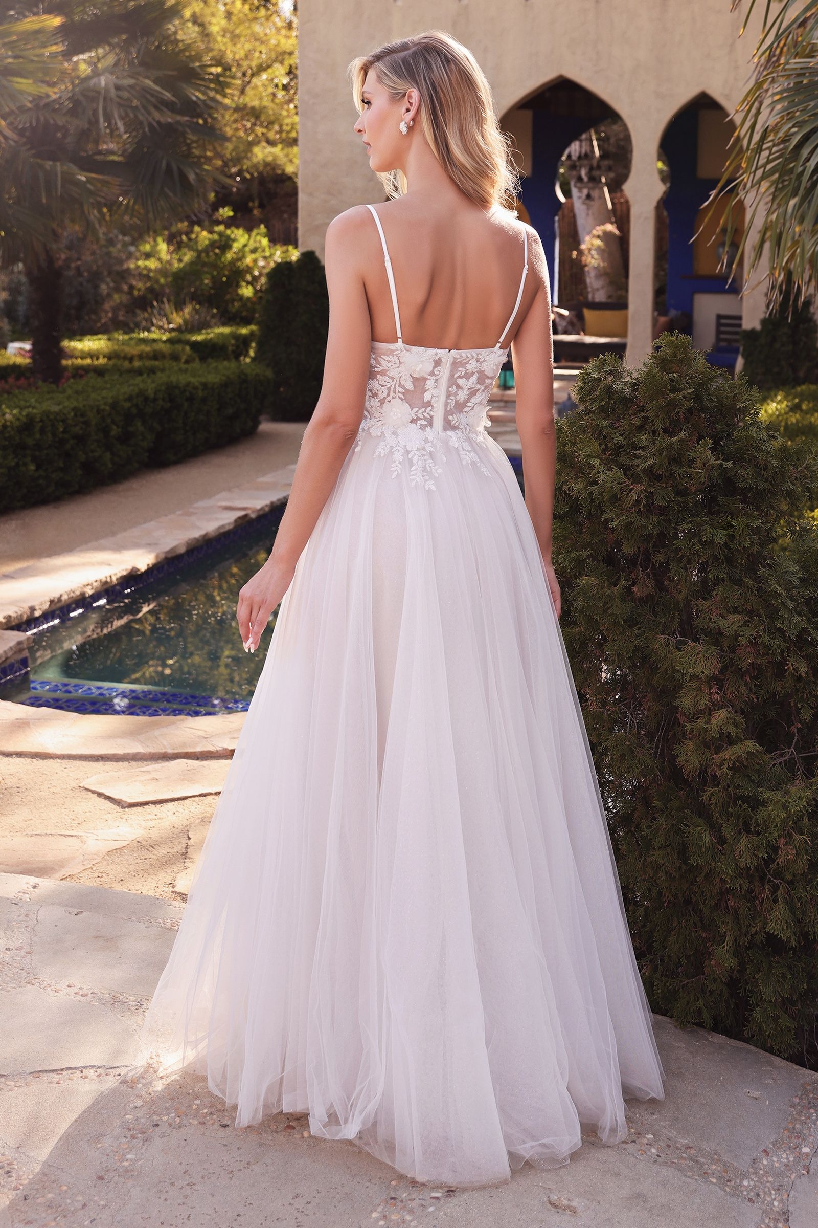 Layered A-Line Tulle Bridal Gown-3