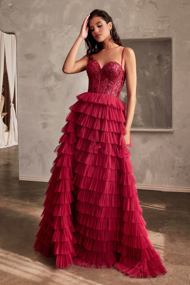 Layered Tulle Ball Gown-0