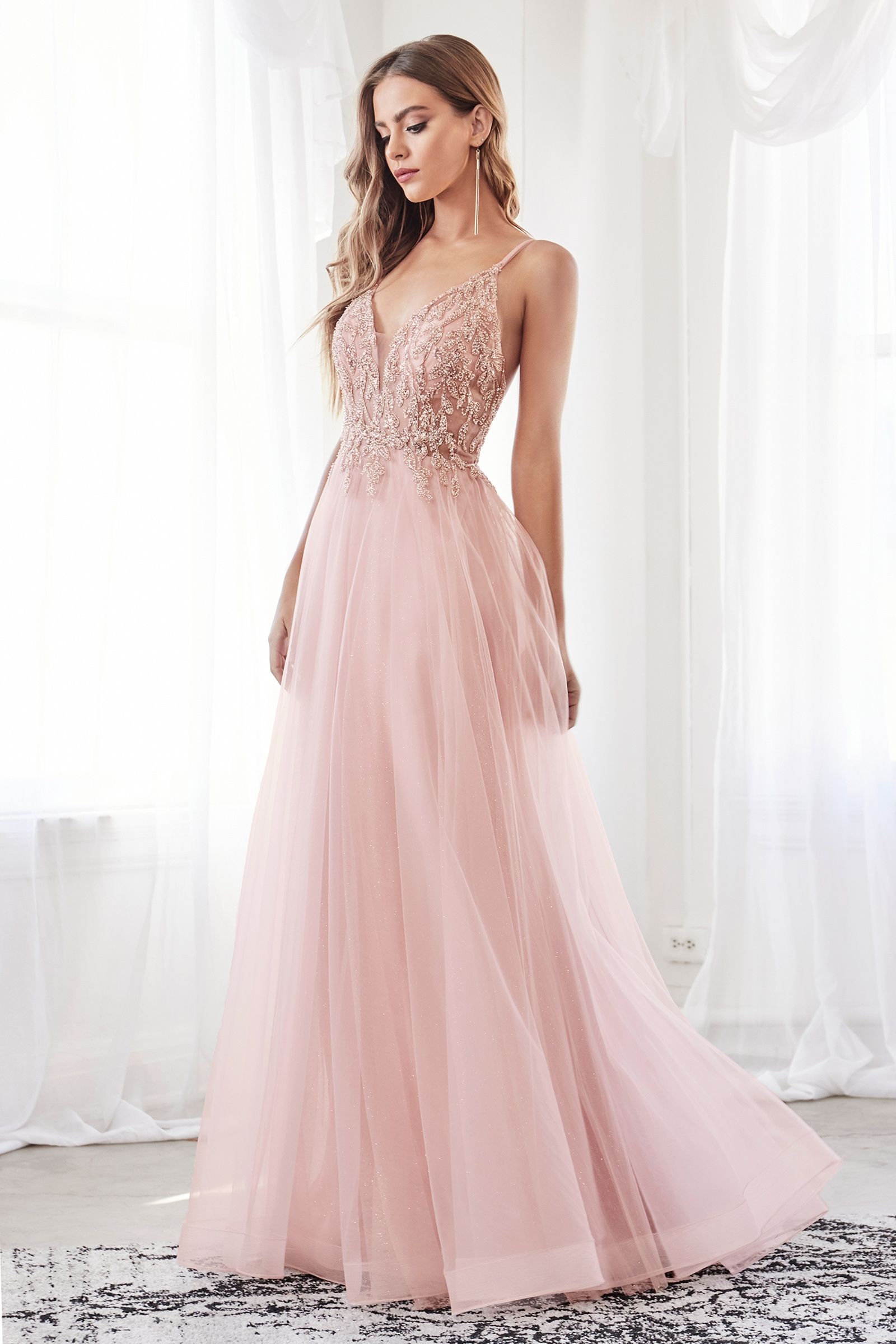 A-Line Layered Tulle Gown-1